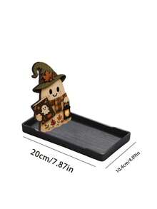 Cute Ghost Plaque Tray, Containing Black Cats,Pumpkins,Elements , Storage Boxes, Jewelry, Cosmetics, Aromatherapy Storage Boxes, Halloween, Christmas - Multicolor - View 10