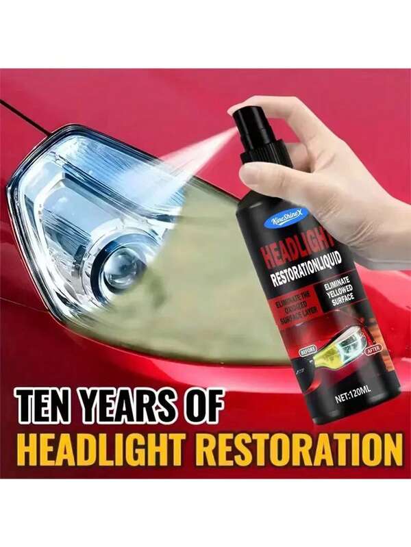 KineShineX Universal Car Lampshade Cleaner, Headlight Repair Spray Ceramic Coating Package, Headlight Yellowing Oxide Scratch Repair Agent, Auto Parts, Make Your Car A New Look
