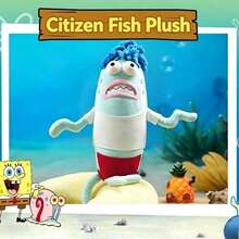 SpongeBob SquarePants 1 buah Boneka Plush Ikan Warga Bikini Bottom SquarePants, Berbagai Figur Ikan Pengamat yang Lucu, Ekspresi Unik, Cocok Sebagai Dekorasi Rumah, Boneka Koleksi, Hadiah Menyenangkan dan Lucu untuk Teman, Pilihan Koleksi Penggemar Merchandise Anime - MultiWarna - View 12