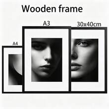 Mosearon 3pcs/2pcs/1pc Minimalist MDF Photo Frame, A4 Certificate Frame, 30*40cm Poster Frame, No Backing Paper, With Transparent Acrylic Panel; Suitable For Living Room, Bedroom And Gallery Wall Decor - MDF - View 2