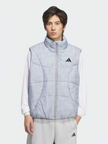 Adidas 男款 GSH VEST 百搭棉質背心 KC2755 - 藍銀色 - 查看 1