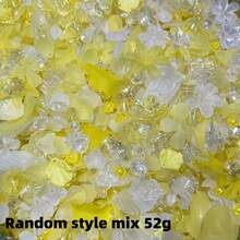 52g Mixed Style Multicolor Frosted Flower Leaf Acrylic Pendants For DIY Bracelets, Phone Charms, Keychains Handmade Craft Supplies - Multicolor - View 19
