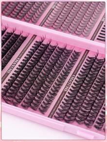 600/684/708/720pcs D-Type Curly Artificial Mink Fur False Eyelashes,Thick And Full,Light And Soft Eyelash Clusters.The False Eyelashes Are Made Of Soft Mixed Materials,Making It Easy To Create A Three-Dimensional Eye Makeup Effect.Halloween,Christmas - Multicolor - View 8