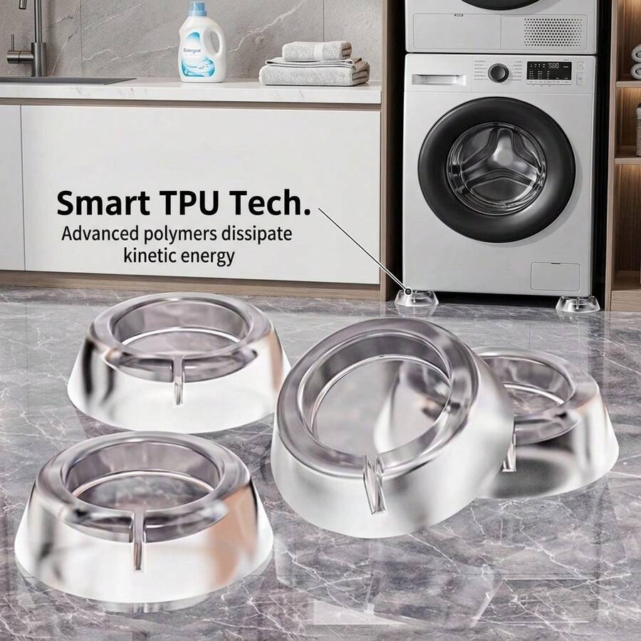 Washing Machine Base 4pcs/New And Upgraded Versionset Quiet And Stable Laundry Room With Anti-Vibration Pads For Washing Machine And Dryer - Protects Floors And Reduces Noise