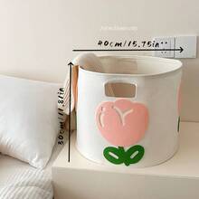 Tulip Felt Laundry Basket Handheld Storage Bin Large Capacity Dirty Clothes Basket Toy Snack PC - View 4