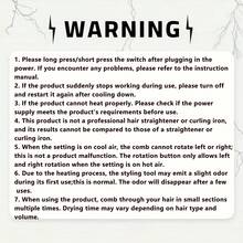 Sikat Pengering Rambut Putar 4-in-1 dengan 2 Kepala Sikat yang Dapat Dilepas, Set Sikat Pengering Rambut Putar Anti-Frizz untuk Mengeringkan dan Menata Rambut dengan Gaya Keriting ke Dalam, Tegangan Standar Eropa 230V, Cocok untuk Rambut Sedang hingga Panjang - MultiWarna - View 10