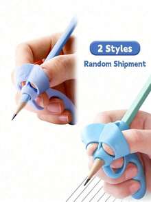 1 Set Kids 5-Finger Pencil Grip, Writing Practice Tool For Children, Comfortable Grip Guide For Beginners, Back To School Essential, Teacher Supplies, School Supplies - Sets - View 4