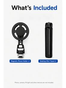 MIAOTU Tripod Ponsel Magnetik Portabel, 2-in-1 Dudukan Meja dan Pegangan Genggam, Dengan Antarmuka Sekrup 1/4", Cocok untuk Ponsel Pintar, Kamera, dan Lampu Pengisi, untuk Pemotretan Vlog, Selfie, Panggilan Video, dan Siaran Langsung - View 9