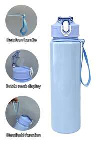 1pc Cute Cartoon Water Bottle, 800ml/27oz Sports Water Bottle, Leak-Proof, With Pop-Up Lid, Handle, Suitable For Fitness, Running, Gift For Her, Birthday Gift, Portable And Fashionable Mother's Day Gift, Do Not Use Hot Water Above 60°C - Multicolor - View 9