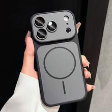 奢華鮮豔色彩磁吸手機殼，相容 iPhone 18 Pro Max 18 Pro，支援磁吸無線充電，附螢幕保護貼，相容 iPhone 16 Pro Max 17 Pro Max 16 Plus 17 12 11 15 14 13 - 黑色 - 查看 4