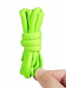 Bold Polyester Woven Semi-Circular Shoelaces, Fashionable Solid Color Replacement Shoe Accessories For Sneakers And Hiking Boots - Multicolor - View 32