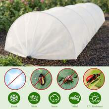 1Pack 10ft Mini Garden Greenhouse Tunnel Net Cover 2 In 1 Portable Frost Cloth Hoop Greenhouse Tunnel Quick-Release Technology Sun Heat Protection For Outdoor Garden - Garden Greenhouse Tunnel - View 2