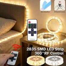 Acosh Neon Kit Lampu Strip LED Fleksibel SMD 2835 30 LED/M, Lampu Strip LED Bertenaga USB 5V dengan Kontrol Jarak Jauh RF, Lampu Dekoratif DIY untuk Rumah, Kamar Tidur, Dapur - Cahaya Putih - View 12