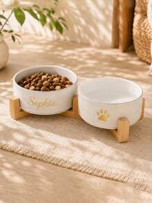 Personalized Ceramic Pet Bowl – Customized Cat & Dog Food Bowl, Custom Design Dog Bowl, Personalized Dog Food Bowl With Name, Dog Gift, Cat Gift, Gift For Dog Lovers - Multicolor - View 6