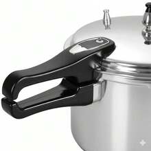 7L Heavy-Duty Aluminum Pressure Cooker With Induction-Compatible Base – Fast,  & Effortless Cooking! Features Auto-Release Ty Valve, 100% Secure Locking Lid, Extra-Wide Heat-Resistant Silicone Handles, And Scratch-Resistant Silver Finish. Per - View 11