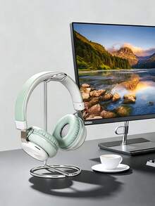 Minimalist Headphone Stand, Sturdy Gaming Bluetooth Headphone Desktop Stand, Suitable For Office Desk, Recording Studio Headphone Placement, Wireless Headphone, Space-Saving Desktop Display Rack, Countertop Storage Accessory, Headphone Hanger - Multicolor - View 8