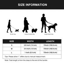 Lynxking 1件裝狗狗牽繩，耐用織帶式牽引繩，附舒適手柄與D型環，適用小型、中型與大型犬 - 黑色 - 查看 2