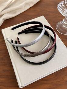topshiny 1pc Fashionable Minimalist Snake Print Non-Slip Headband, Vintage No-Pressure High-Crown Hair Accessory - Multicolor - View 10