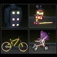 White Reflective Warning Tape Sticker, Outdoor Waterproof Night Safety Reflective Strip, High Visibility Reflective Adhesive Tape For Night Warning - FG - View 6