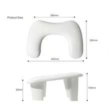 New Comfortable Slanted Soft Cushion Armrest Professional PU Leather U-Shaped Nail Pillow Exclusive For Nail Salon - White - View 6