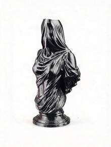 1 Piece Gothic Portrait Sculpture Resin Vase, Dark Academia Baroque Figure Plant Pot Decorative Centerpiece For Living Room Home Decor - 1PC - View 6
