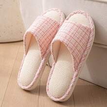 1 Pair Linen Slippers, Spa Slippers, Sweat-Absorbent Non-Slip Home Slippers For Men And Women, Breathable Cool Slippers For All Seasons - Multicolor - View 21