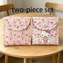 SANRIO Hello Kitty Portable Storage Bag, Sanitary Storage Pouch, Travel Multi-Functional Organizer, Makeup Bag, Essential For Travel And Outings - Multicolor - View 8