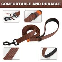 Lynxking 1PC Dog Leash,Durable Webbing Lead With Comfortable Handle And D-Ring For Small Medium And Large Dogs - Brown - View 5