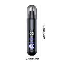 1件裝可充電式 150mAh 電動鼻毛修剪器，適用於鼻腔且不拉扯毛髮，多功能鼻毛與眉毛修剪器，便攜式，適合男士與女士使用 - A16黑色 - 查看 2