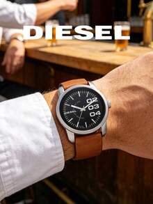 Diesel DZ1513 Men's Quartz Watch, Large Dial With Luminous Hands, Brown Leather Strap, Stainless Steel Case, European And American Retro Casual Versatile Men's Watch, Daily Commute Accessory - one-size - View 6