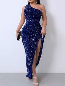 Women Midi Dresses - Royal Blue - View 1