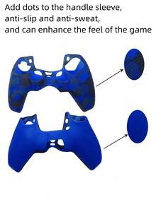 1 个 PlayStation 5 控制器硅胶套，水转印设计，防滑防刮防汗，增强游戏体验，底部大开口用于充电底座 - 彩色 - 查看 3