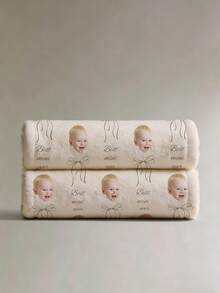 1pc Personalized Photo Blanket, Customized Photo Blanket, Personalized Photo Memorial Blanket, Suitable For Bed/Sofa/Indoor/Outdoor, Customized Christmas Gift, Friend Gift, Family Gift, Birthday Gift, Wedding Gift, Gift For Friends, Gift For Her, Gift For Girlfriend, Gift For Mom/Dad - Style 2 - View 6