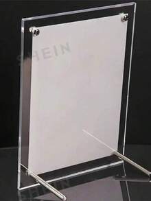 1pc Transparent Acrylic Display Stand, Crystal-Like Photo Frame, Business License Certificate Frame, Poster Picture Frame, Multi-Functional Desktop Decor For Home And Office - A - View 6