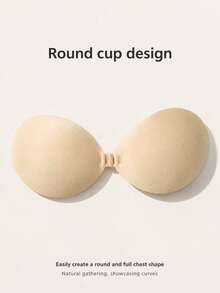 2/4/10pcs Women's Invisible Silicone Push-Up Bra | Instant Lift, Round Cup Adhesive Bra, Suitable For Backless Evening Dresses And Special Occasion Lingerie Accessories - Multicolor - View 3