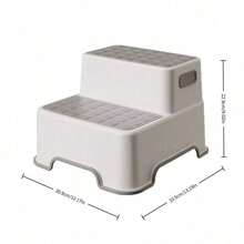 1 Pc / 2 Pcs Multi‑Functional Non‑Slip 2‑Step Stool, Stable Non‑Slip Foot Pads, High Load‑Bearing Capacity, Built‑In Portable Handle, Suitable For Fetching Items In Kitchen And Living Room, Easy To Clean And Space‑Saving,Wash Hands Foot Stool - Random Color - View 10