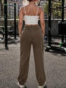 Women Pants - Coffee Brown - View 3