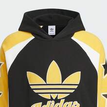 Adidas Sudadera con capucha de manga larga y bloques de color para hombre - Negro - Ver 4