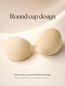 2/4/10pcs Women's Invisible Silicone Push-Up Bra | Instant Lift, Round Cup Adhesive Bra, Suitable For Backless Evening Dresses And Special Occasion Lingerie Accessories - Multicolor - View 2