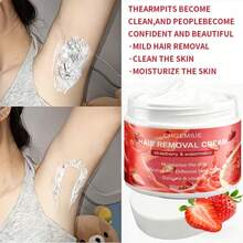 Watermelon Hair Removal Cream: Bikini Line Hair Removal For Intimate Areas, Suitable For Face, Legs, Underarms - Gentle Formula, Suitable For Home And Travel Use, 5 Minutes Gentle And Fast Hair Removal With No Residue - Cream - View 5