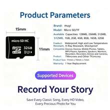 بطاقة ذاكرة TF - 256GB/128GB/64GB/32GB/توافق عالي، بطاقة تخزين بسعة كبيرة، قراءة/كتابة مستقرة، متينة، قابلة للتطبيق على نطاق واسع على أجهزة رقمية مختلفة، تخزين الصور والفيديوهات والملفات المهمة بسهولة، تلبي احتياجات التصوير اليومي ونسخ البيانات احتياطيًا والتسجيل والاستخدامات الأخرى! - أسود - مشاهدة 2