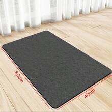 1pc Solid Color Drying Mat, Non-Slip Absorbent Wear-Resistant Coffee Machine Mat, Soft Diatomite Drainage Mat, Draining Mat, Coffee Mat, Bar Restaurant Mat, Pet Mat, Tableware Mat, Bathroom Mat, Countertop Mat For Dining Table Decor, Household Kitchen Supplies - Black - View 11