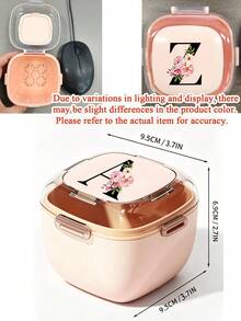 1pc A‑Z Letter‑Printed Square Dental Retainer Box, Flip‑Top Portable Storage Container, Easy‑To‑Clean Denture Bath Case, Invisible Aligner Box, Perfect For Daily Organization, Business Trips, Vacations, Back‑To‑School & All‑Season Oral‑Care Use - Multicolor - View 11