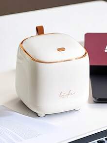1PC Compact Desktop Trash Can, ABS Material Trash Can, Mini Cleaning Trash Can, Plastic Small Trash Can, Simple Desktop Trash Can, Small Storage Box, Desktop Trash Can, Cute Home Office, Double Layer Hidden Trash Bag Design, Press To Open, Large Opening Design - Multi-color - View 7