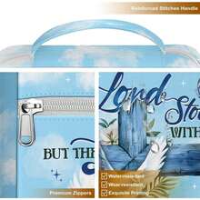 Funda de Biblia floral tropical con asa, estuche de estudio, estuche de transporte para estudio cristiano, bolsas de lona, regalos de Navidad - Accesorios Faith - Ver 3