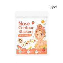 15 buah Stiker Kontur Hidung Motif Buah, Stiker Area Hidung Motif Stroberi Jeruk Pisang Lucu untuk Riasan Sehari-hari, Perjalanan, Pesta, dan Pemotretan - beraneka warna - View 8