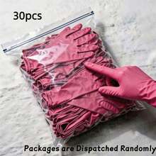 30Pcs Deep Pink Disposable Nitrile Gloves, Latex-Free, Waterproof, Comfortable Fit, For Kitchen Cleaning, Bathroom, Hair Dye, Tattoo, Auto Repair, Household Use, Random Packaging - 30pcs - View 10