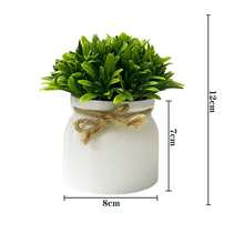 1/3pcs Mini Artificial Potted Plants, Realistic Fake Greenery Lawn Potted Plants, Small Artificial Plant Decor, Suitable For Home Desktop, Office, Wedding Party Indoor Decoration - Multicolor - View 10