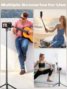160 Cm Motion Camera/Mobile Phone Tripod Selfie Stick, Ground-Contacting Automatic Pop-Up Portable Stand, Magnetic Quick-Release And Other Accessories Available For Selection. Compatible With DJI, . Suitable For Travel Video Shooting. - Multicolor - View 7