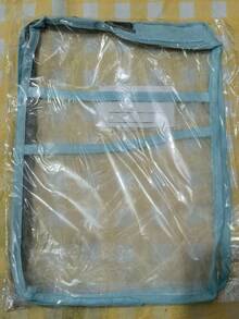 A4 Student Teacher Book Storage Bag, Large Capacity Stationery Organizer, Folder, School Office Supplies, Pencil Case, Document Organizer, Transparent File Bag, College Dorm/Classroom Essential, Desk Storage - Multicolor - View 8